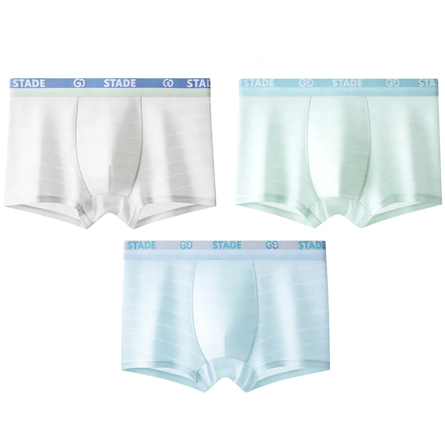Детские трусы боксеры хлопковые Red bean, Цвет: Light Gray*1-Light Skin*1-Light Blue*2 — фото 3