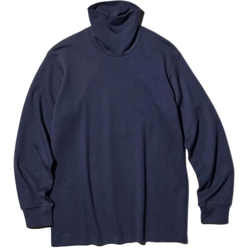 Мужская футболка с воротником Navy Blue UNIQLO
