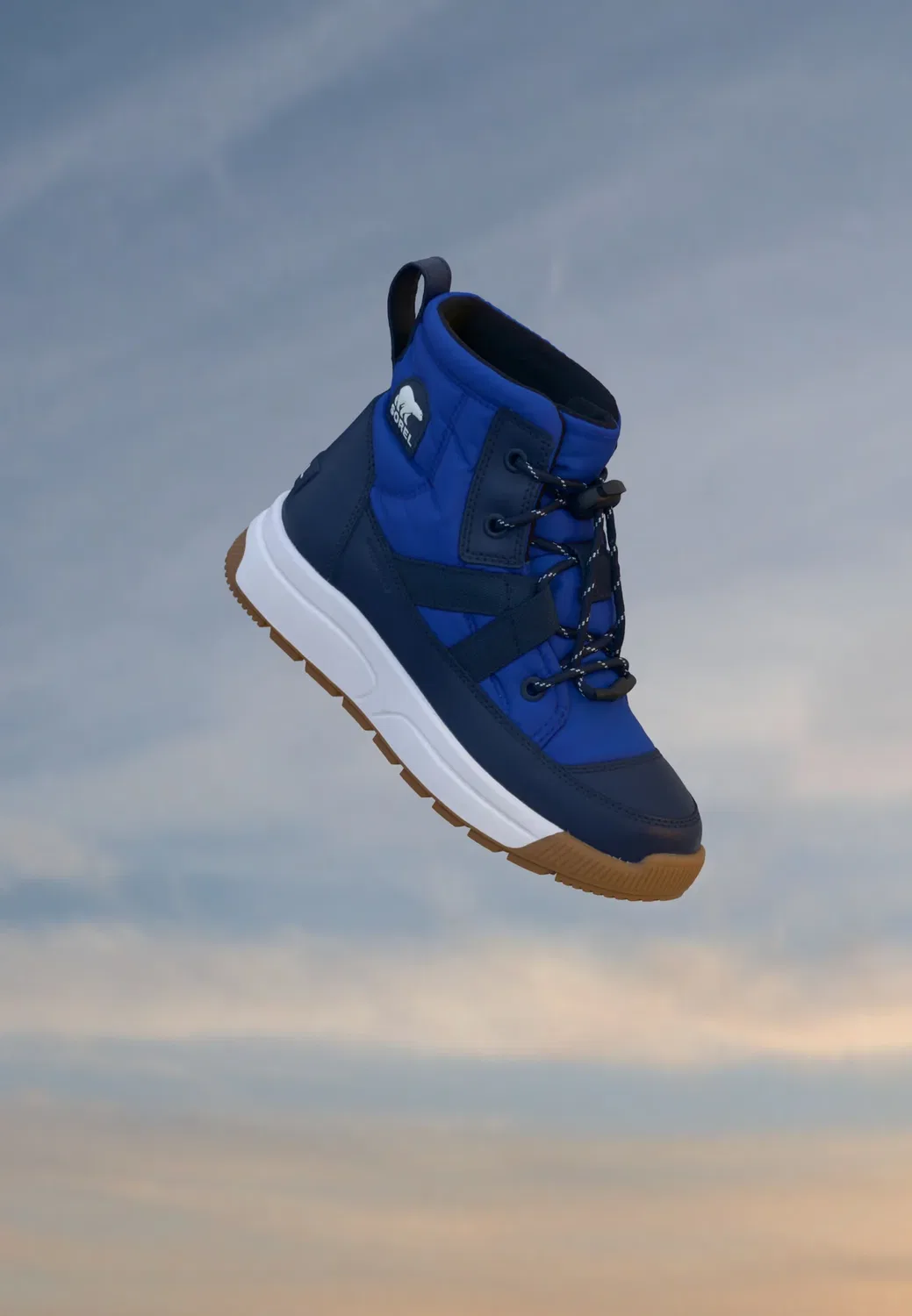 Детские унисекс ботинки Whitney III Mid WP на шнуровке Sorel, Azul/Collegiate Navy