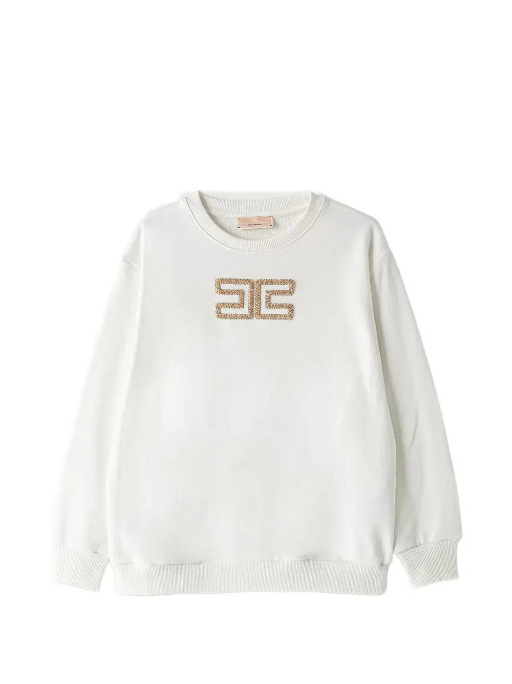 Толстовка, расшитая бисером Elisabetta Franchi Kids, белый