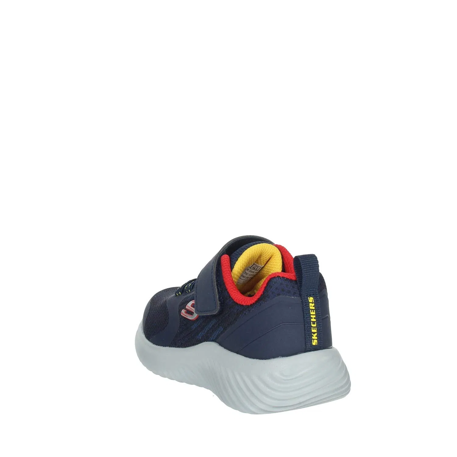Детские кроссовки для мальчиков с липучкой Bounder Gorven Skechers, Navy Textile Red Gold Trim — фото 2