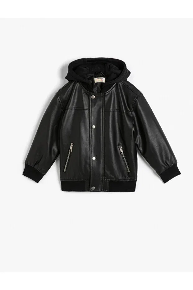 Детская куртка для девочек с капюшоном Koton, Black — фото 2