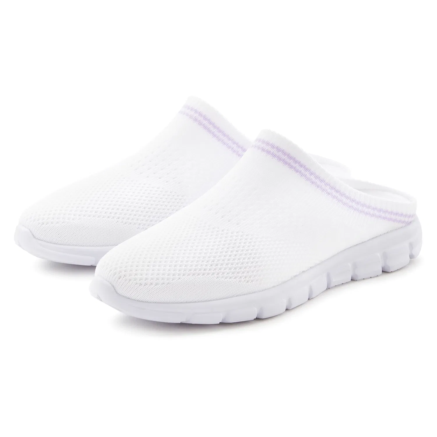 Детские кроссовки-слипоны из текстиля LASCANA, White/Lilac