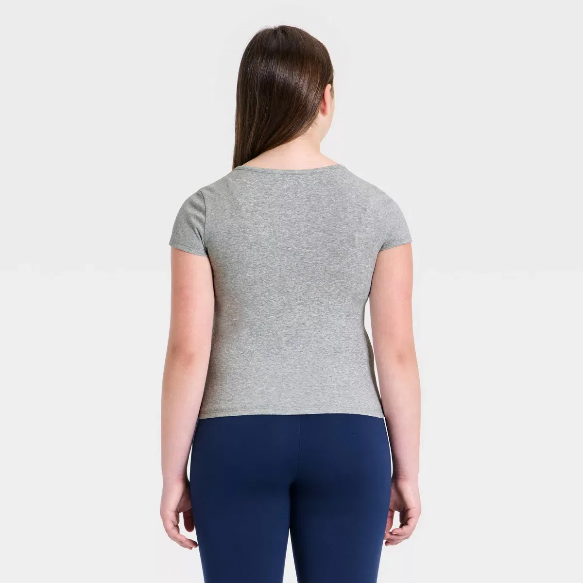 Детская футболка для девочек с вышивкой Sunshine Graphic art class GIRLS ART CLASS, Heathered Gray — фото 3