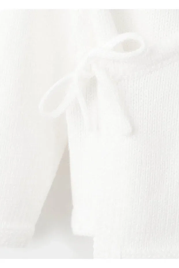 Детский кардиган для девочек с запахом Double-Breasted Mango Baby, Off White — фото 4