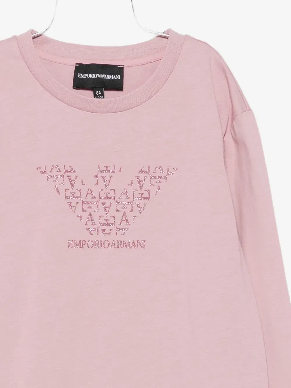 Комплект футболок с логотипом (из двух штук) Emporio Armani Kids, розовый — фото 2