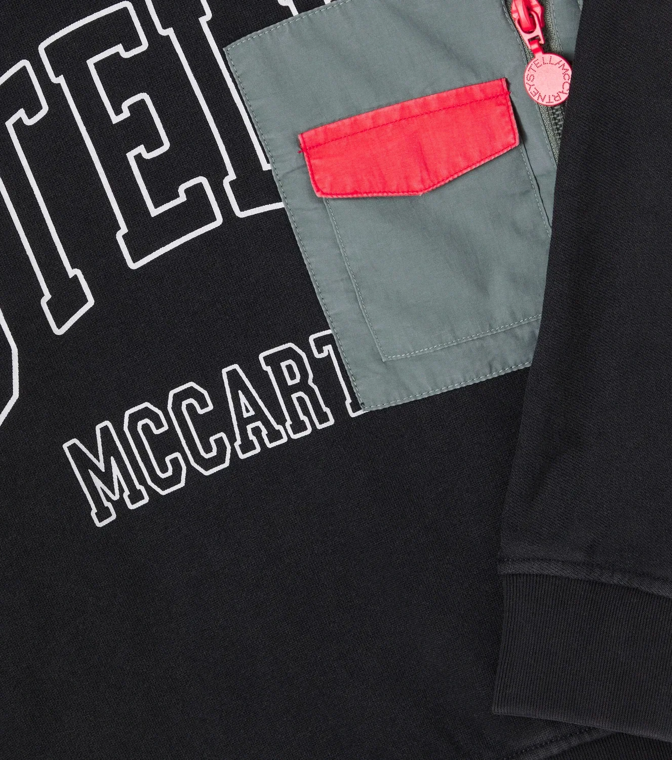 Детский свитшот из хлопкового флиса Stella Mccartney Kids, черный — фото 2