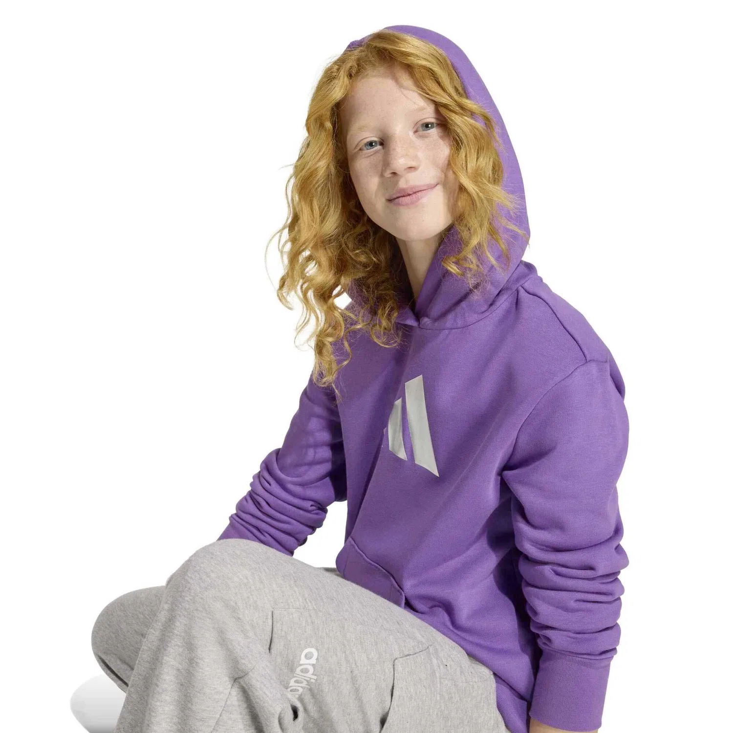 Детский свитшот с принтом Jg Glam Hd Adidas, Violet — фото 4