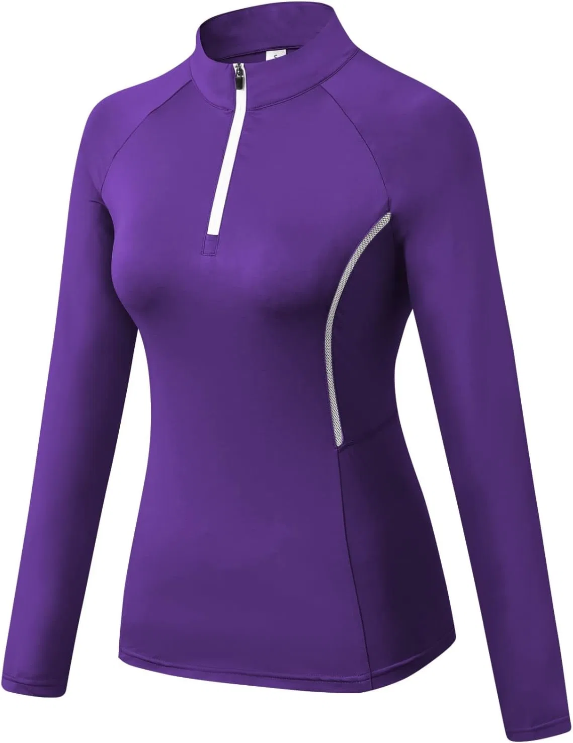 Женская рашгард футболка с длинным рукавом для бега и йоги, Purple