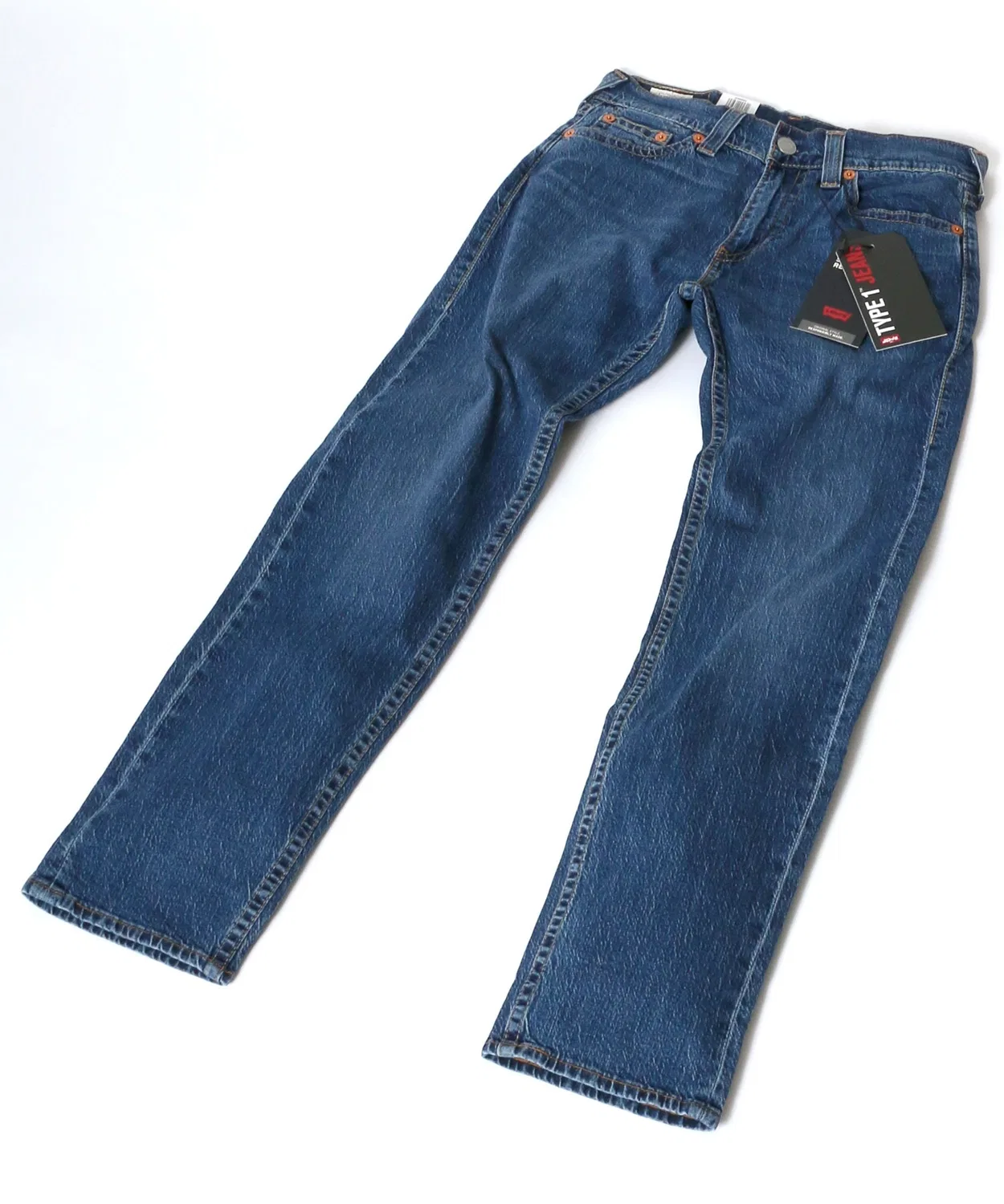 Мужские джинсы прямого кроя с эффектом поношенности Levi's 505 Regular Straight, Mid Indigo — фото 4
