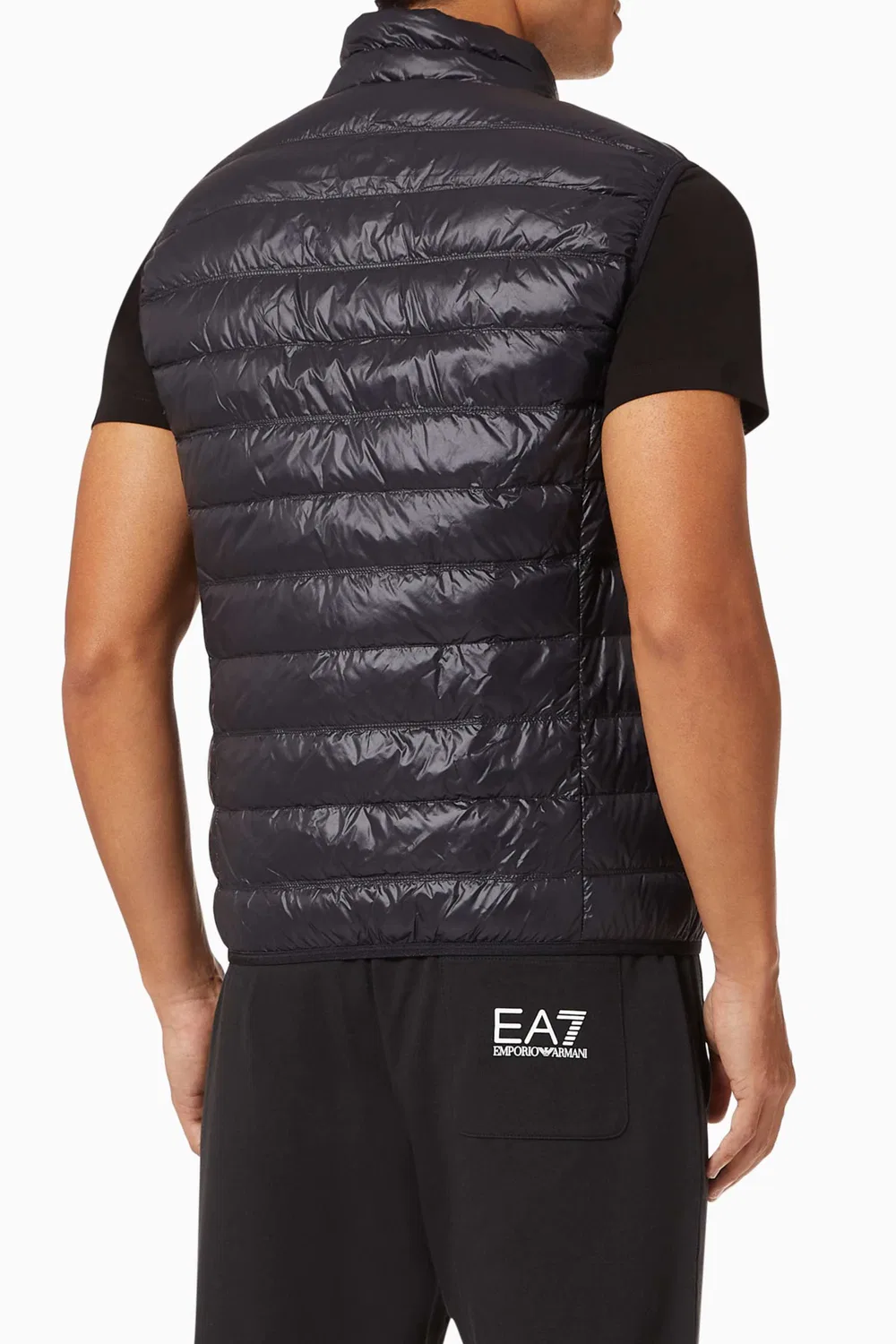 Жилет утепленный на молнии TrainCore Emporio Armani, черный — фото 3