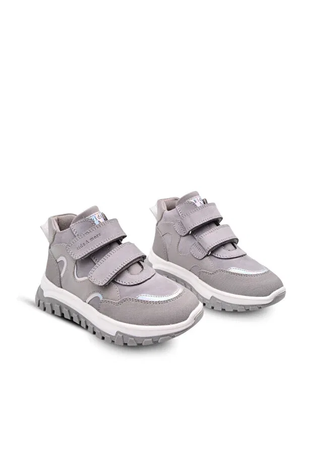 Детские ботинки для девочек на плоской подошве Amore Kids A More, Silver — фото 4