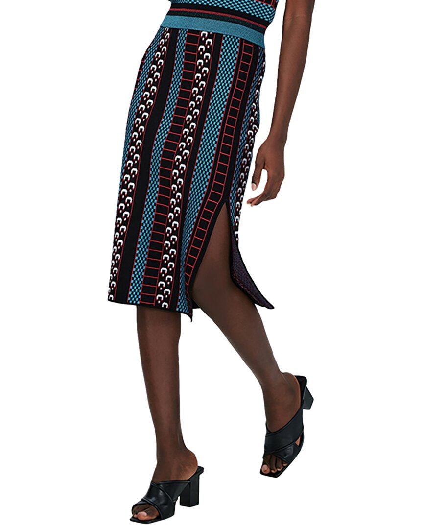 

Юбка-карандаш из смесовой шерсти от Diane von Furstenberg Sallie, синий