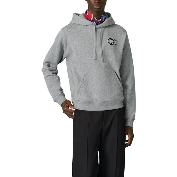 Толстовка cotton jersey hooded sweatshirt 'grey' Gucci, серый — фото 2