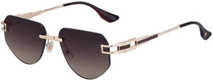 

Модные овальные солнцезащитные очки для женщин и мужчин, винтажные, роскошные, без оправы, металлические, ретро, ​​солнцезащитные очки с защитой от УФ-излучения UV400 generic, Brown