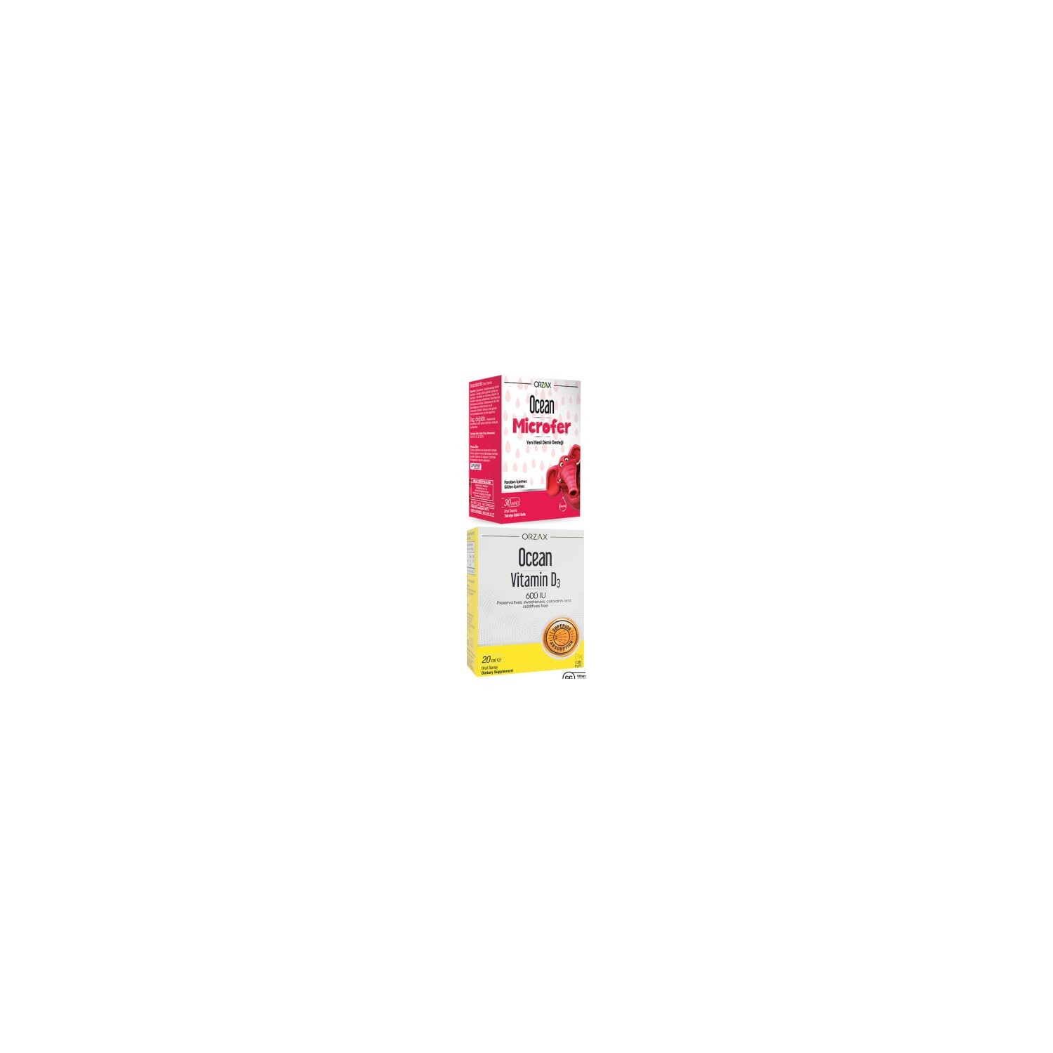 

Капли Orzax Microfer Oral, 30 мл + Спрей витамин D3 Ocean 600 ME, 20 мл