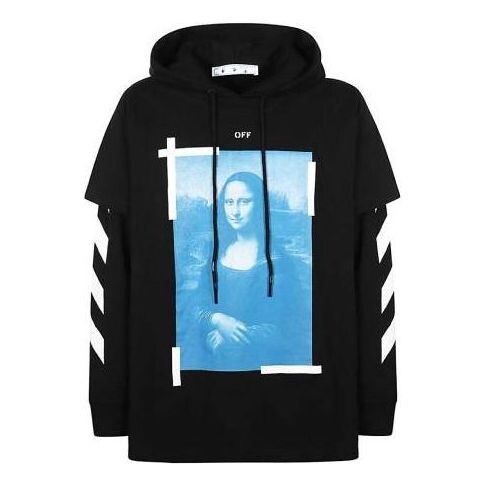 

Толстовка Men's OFF-WHITE SS21 Mona Lisa Printing Black, черный