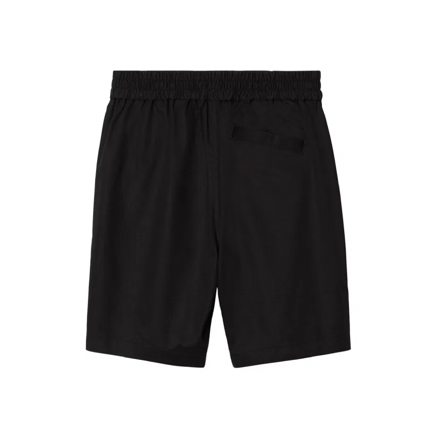 Шорты хлопковые с вышивкой Kids Embroidered Logo Cotton Shorts Burberry, Black — фото 2