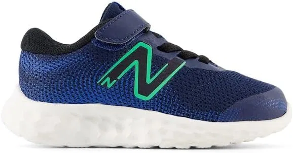 Детские кроссовки для девочек с банджи-шнуровкой New Balance, Nb Navy/Lime Leaf — фото 3