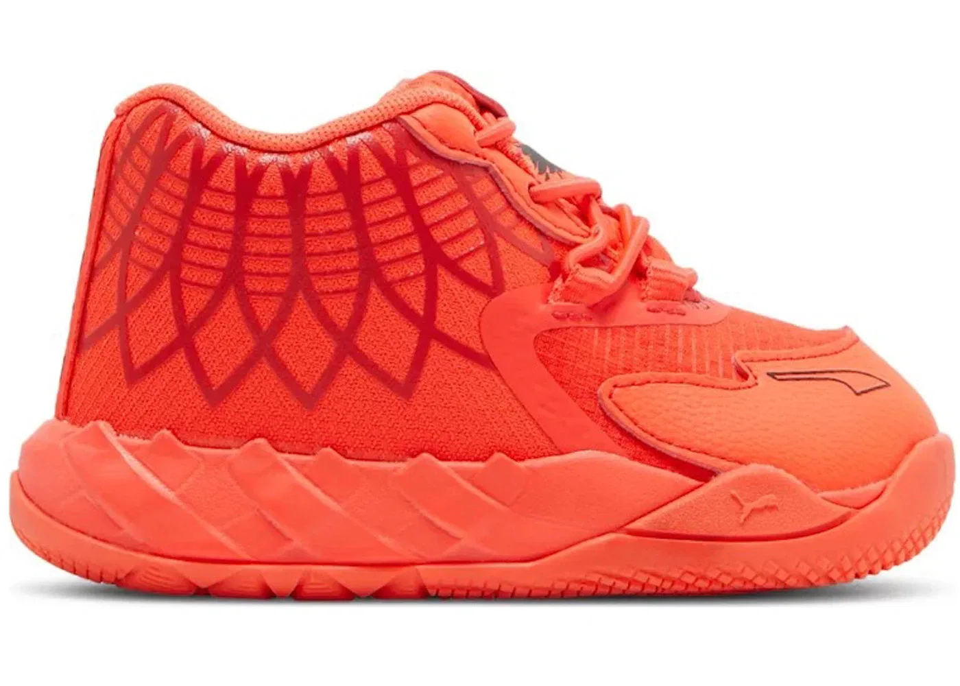 Детские баскетбольные кроссовки с высоким верхом Puma LaMelo Ball MB.01, Red Blast Red Blast