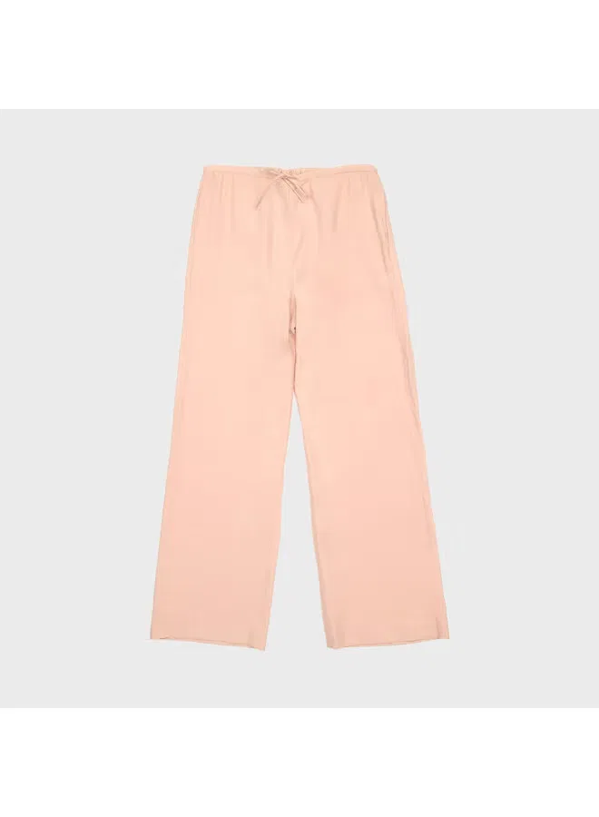 Брюки свободные с завязкой на поясе Zara, оранжево-розовый — фото 2