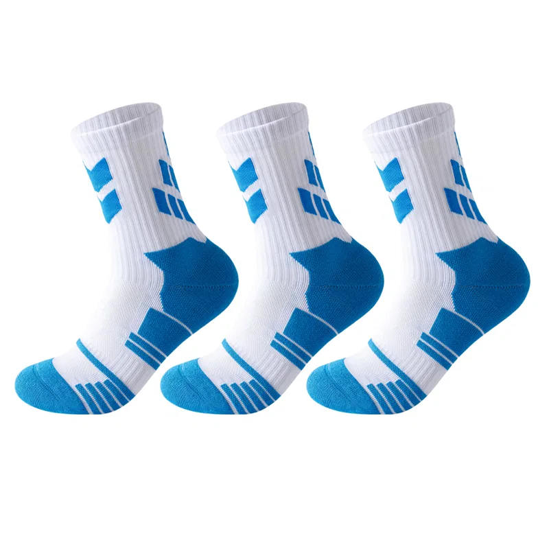 Детские баскетбольные носки с принтом, Trend Party Series, MIIOW, White Blue 3
