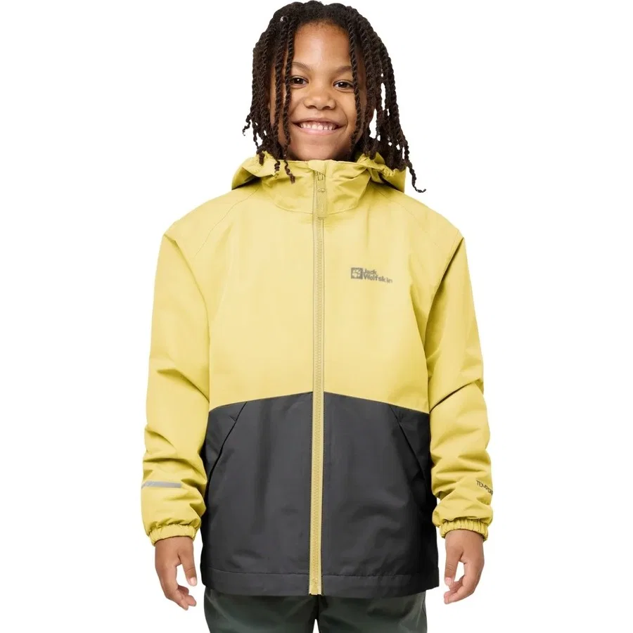 Детский флисовый худи с капюшоном Ice Curl Hood Jack Wolfskin, Антрацитовый