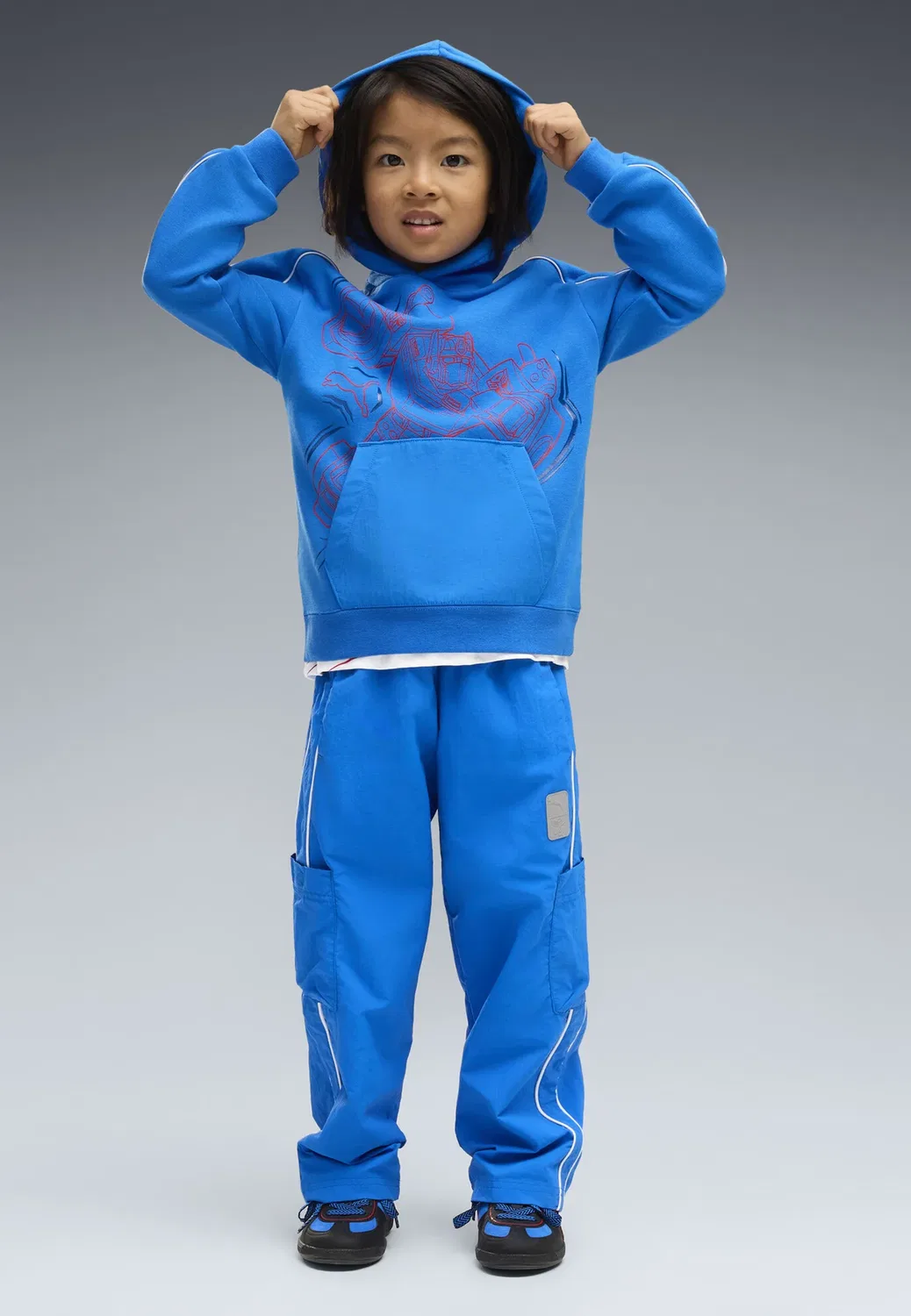 Толстовка с графическим принтом X Transformers T7 в свободном стиле - худи Puma, Racing Blue