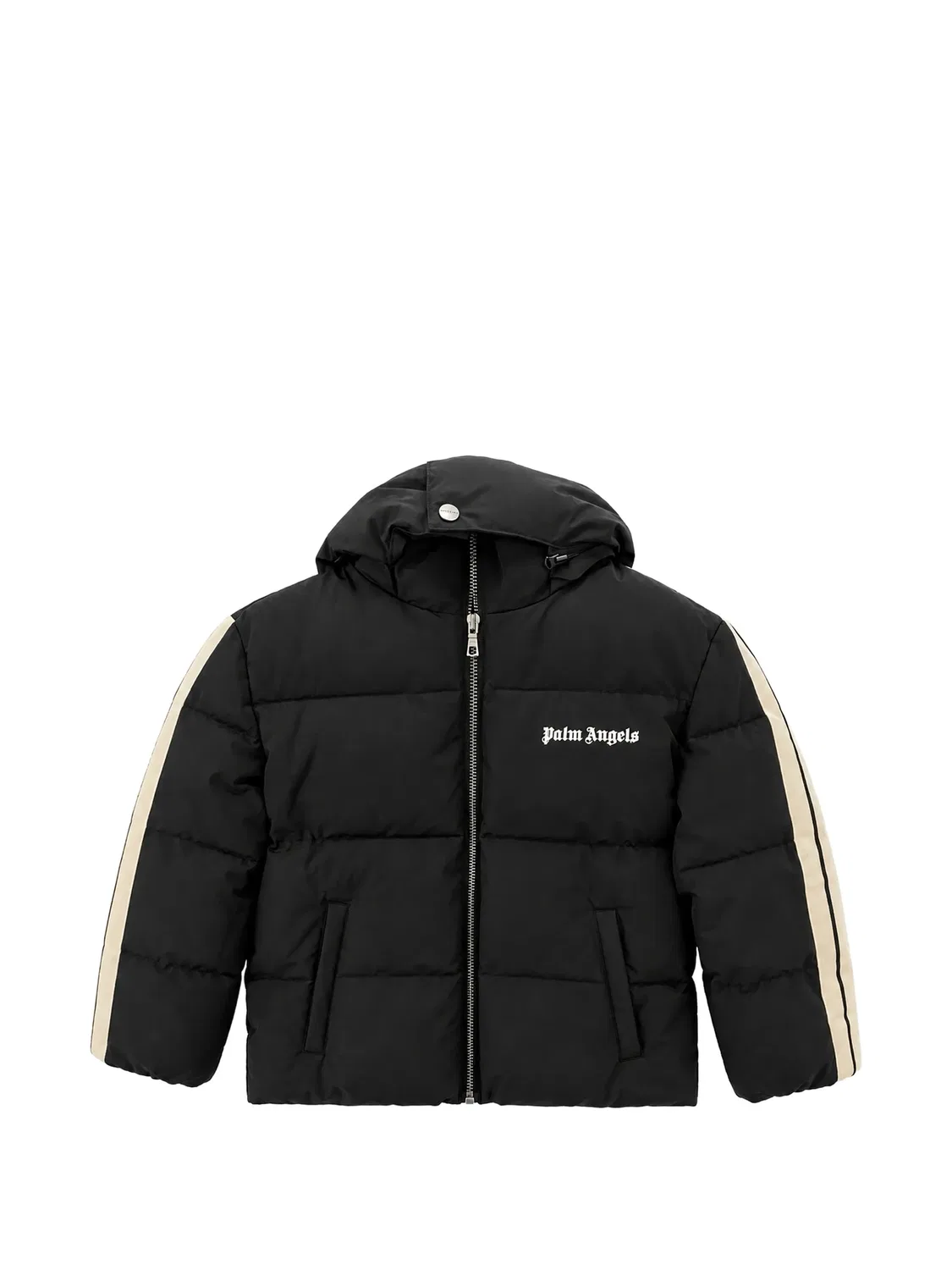 Пуховик с логотипом Palm Angels Kids, черный