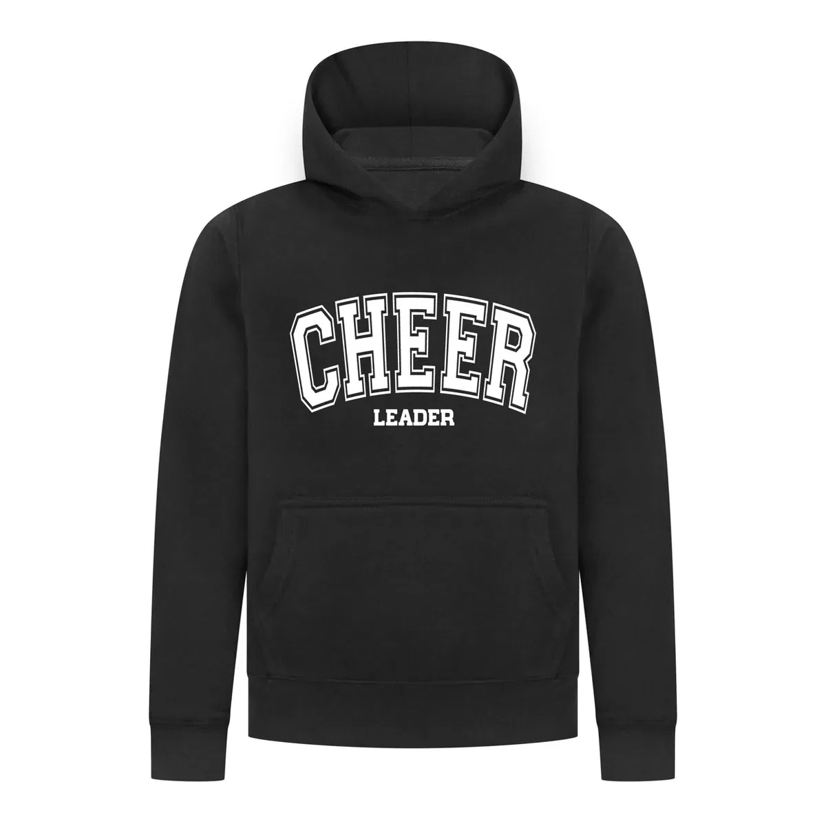 Детское худи для девочек с принтом Cheer Girl Bow Everyday Kids, Black