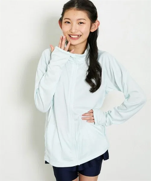 Детская рашгард-кофта с длинным рукавом модель QUNTSTYLE, Light Gray