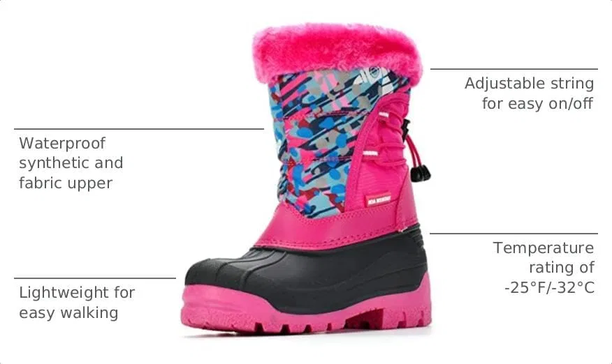 Детские зимние снежные ботинки для девочек Nova Mountain Nova Footwear, Fuchsiamulti — фото 3