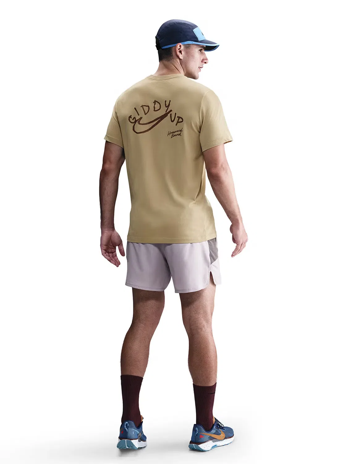 Футболка с принтом Dri-Fit western states Nike, бежевый — фото 2
