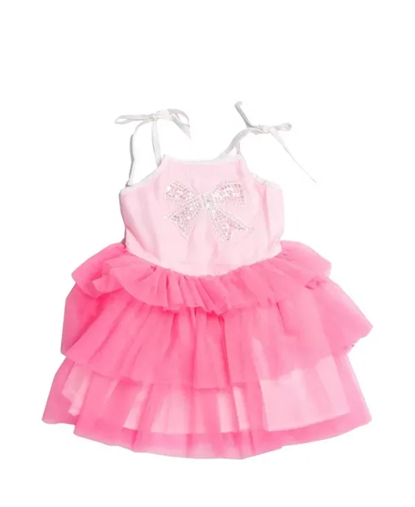 Детское платье для девочек с принтом Kai Bow Tutu Dress Petite Hailey, розовый