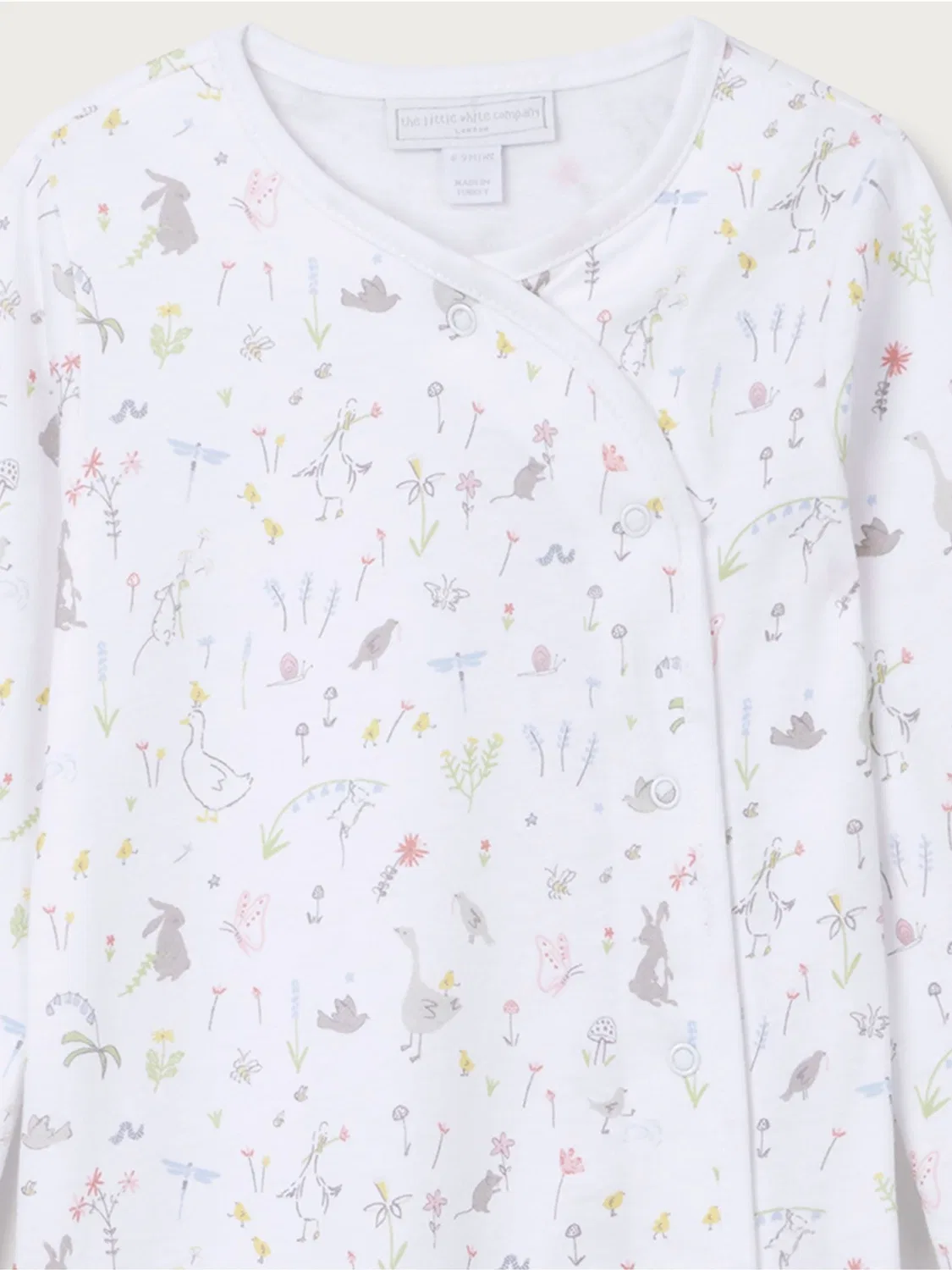 Комбинезон-конверт The White Company с кроликом, белый — фото 2