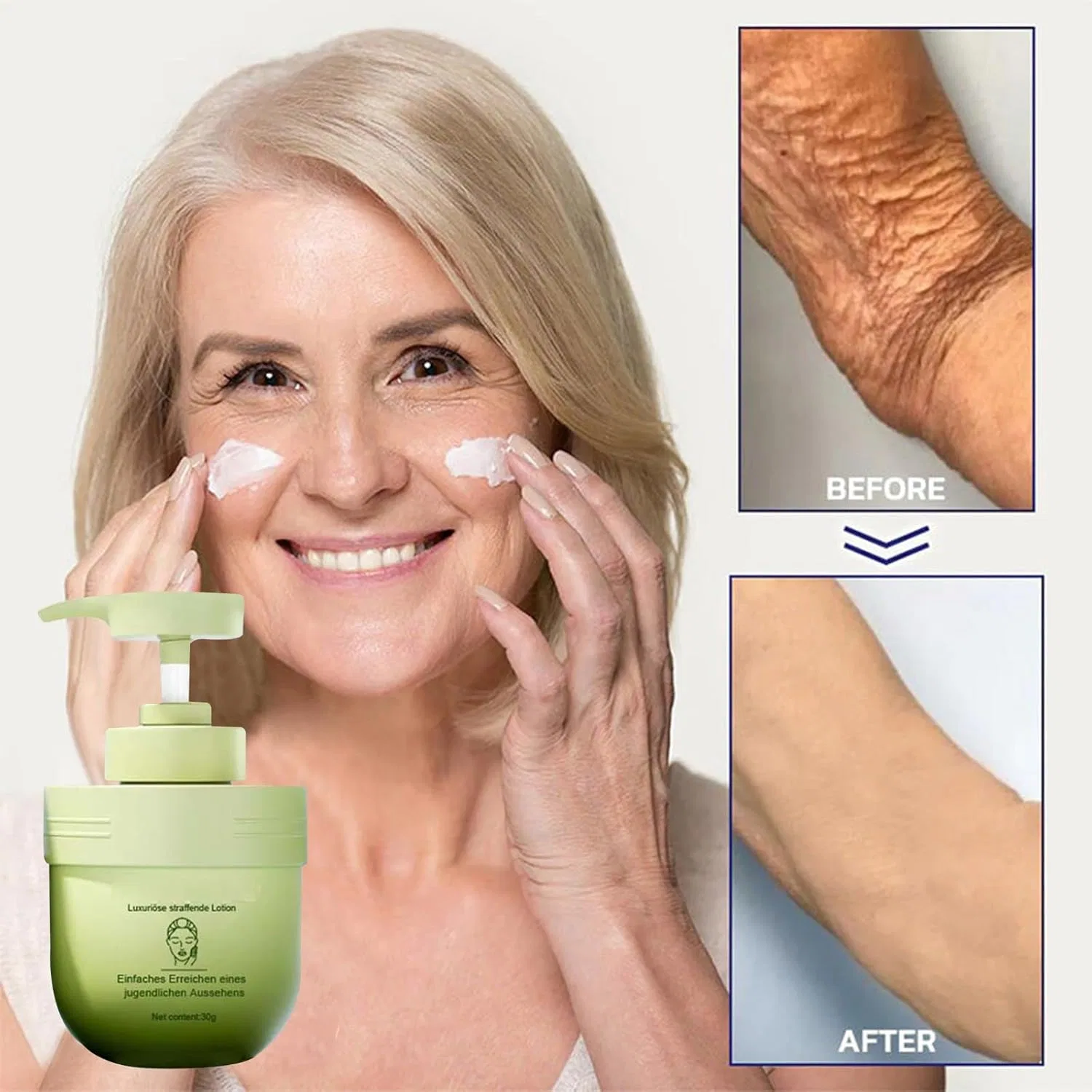 Крем для лица и тела коллагеновый Luxury Collagen Firming Cream, 3 шт, 30 г Generisch — фото 3
