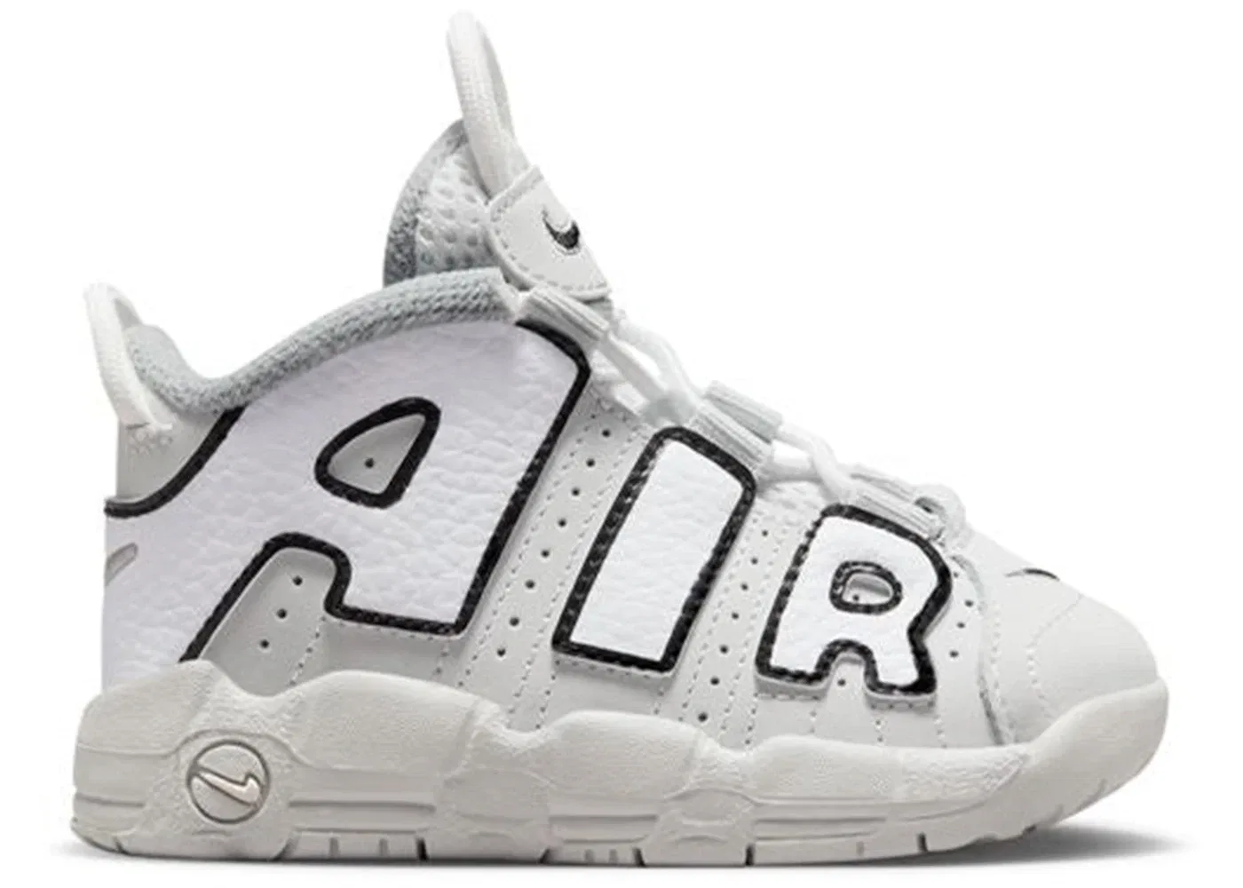 Детские кроссовки Lifestyle Nike Air More Uptempo Nike, Photon Dust/White/Black/Metallic Silver