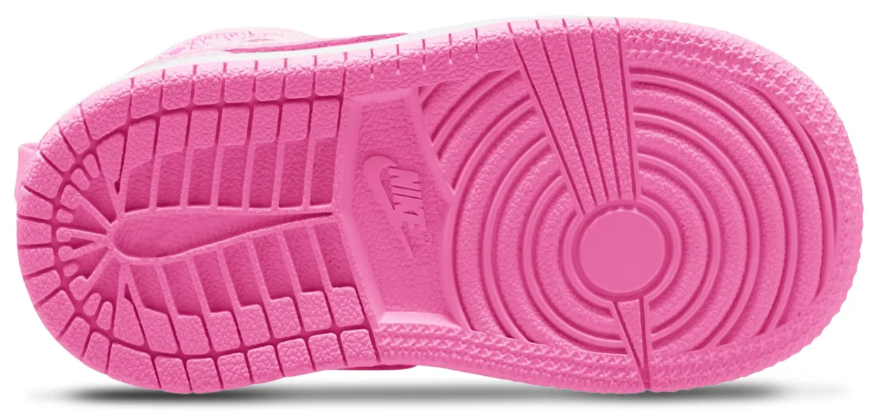 Кроссовки для девочек AJ1 Mid Jordan, цвет Pink Foam/Pink Foam/China Rose — фото 4