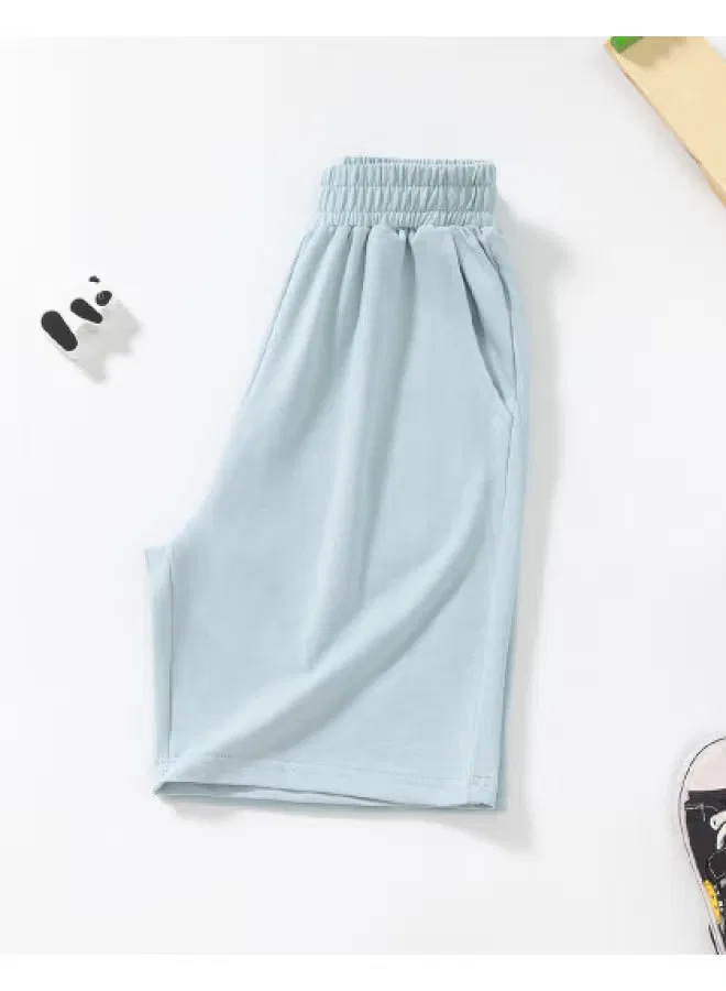 Шорты летние тонкие с принтом 5-балльные Jeanswest, голубой