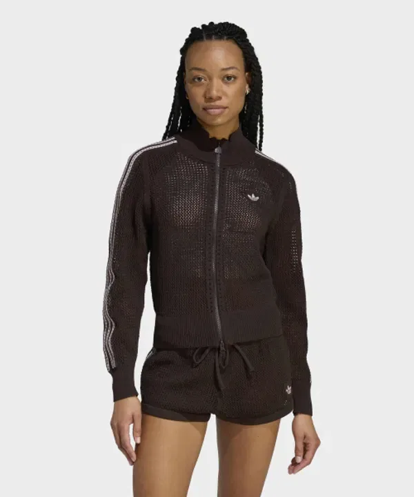Вязаная кофта Firebird Track Top, Adidas, Аура кофе