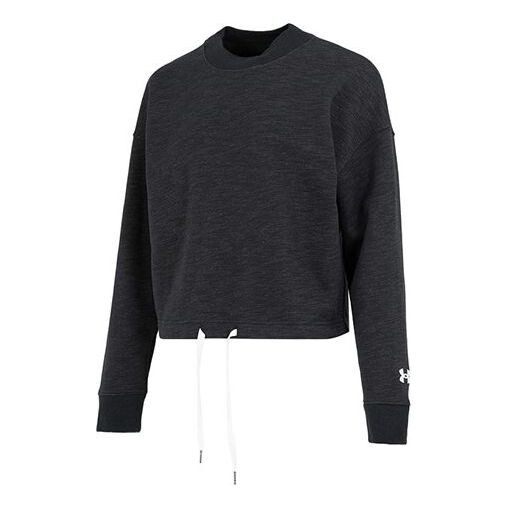 

Свитер essential script crew sweatshirt 'black' Under Armour, черный