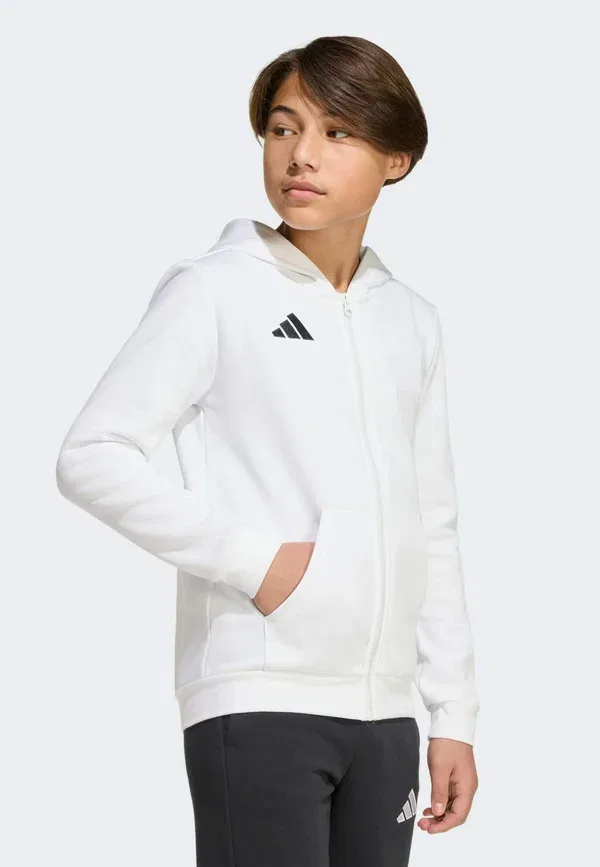 Детская толстовка на молнии Entrada26 унисекс - свитшот на молнии Adidas Performance, белый/черный