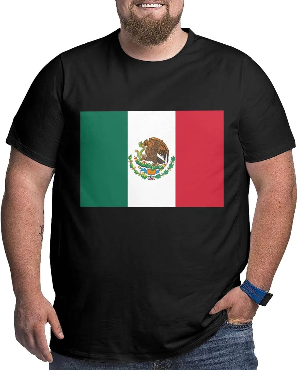 Мужская футболка с принтом Regular Fit, Mexico Flag