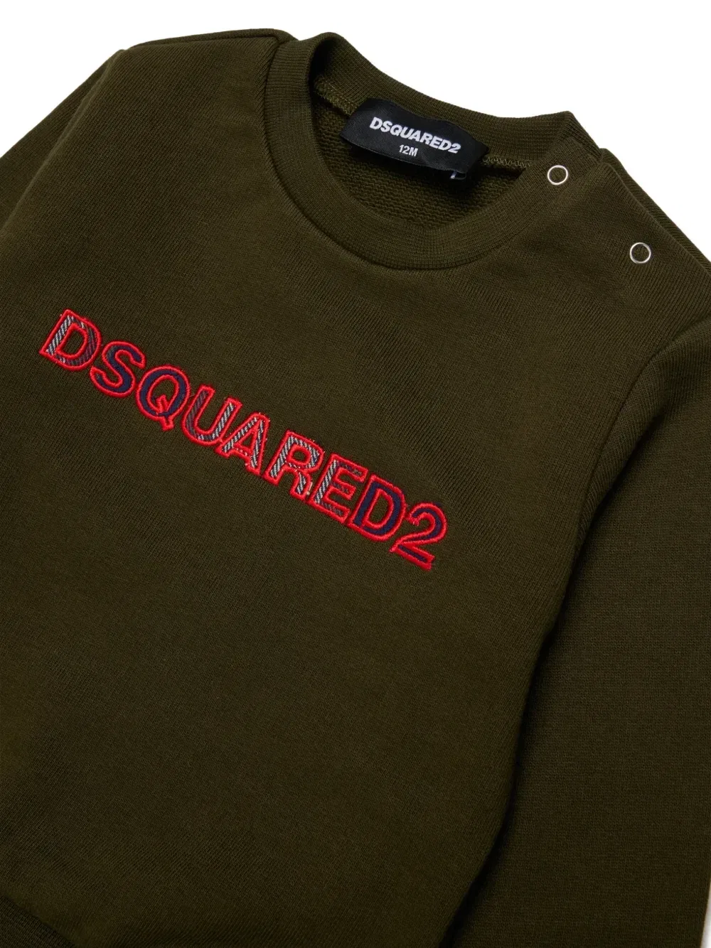 Толстовка на кнопках с вышитым логотипом Dsquared2 Kids, коричневый — фото 3