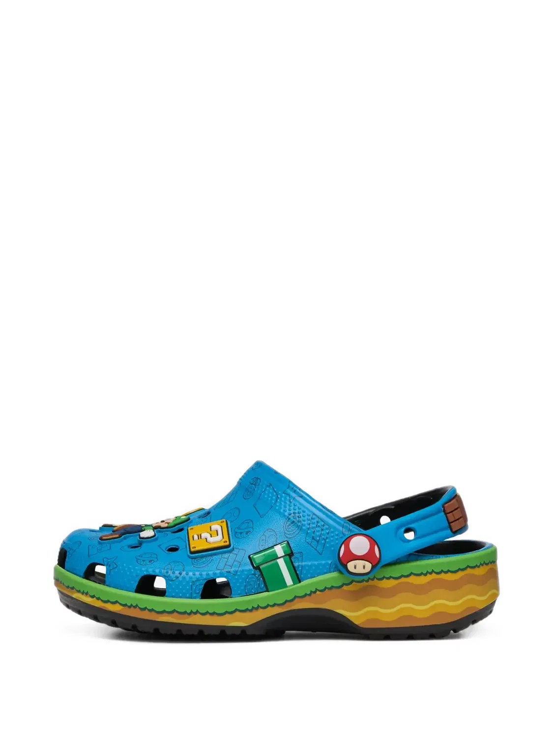 Сабо Classic синие с принтом Crocs, синий — фото 2