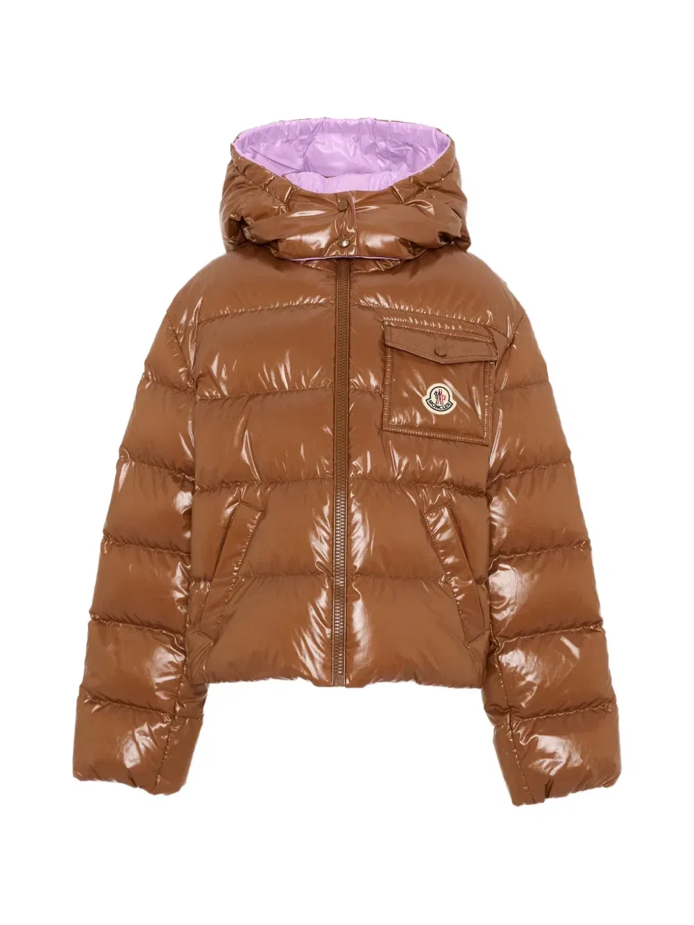 Утепленная куртка New Andro с капюшоном Moncler Enfant, коричневый