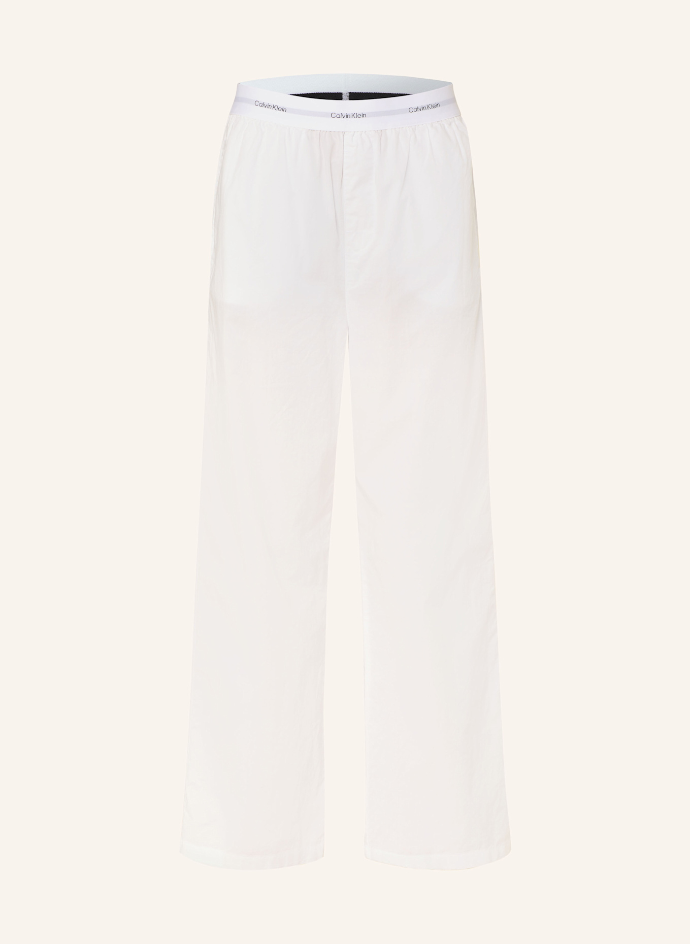 

Пижамные штаны из хлопкового поплина Calvin Klein, белый