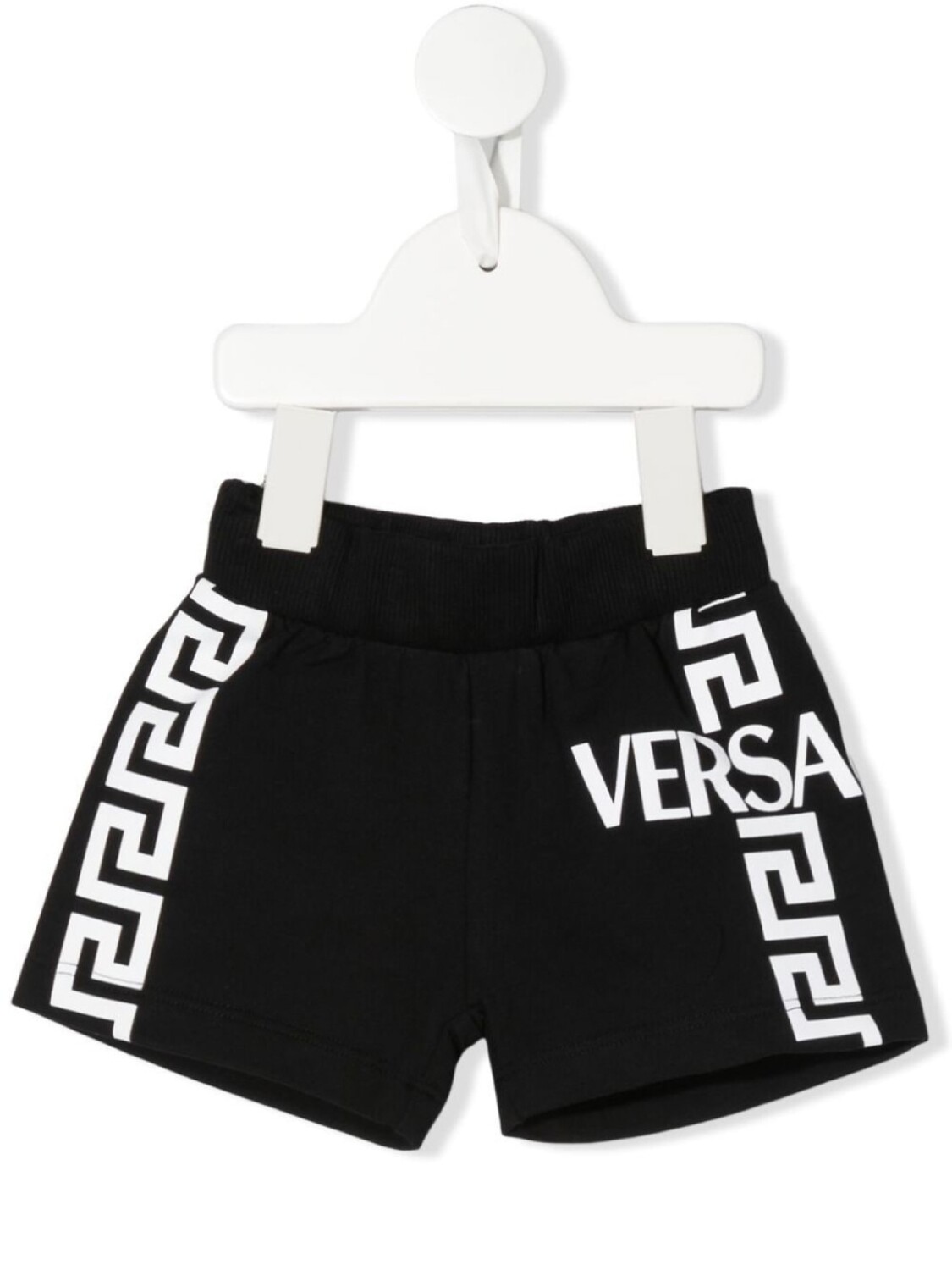 

Versace Kids шорты Greca с логотипом, черный