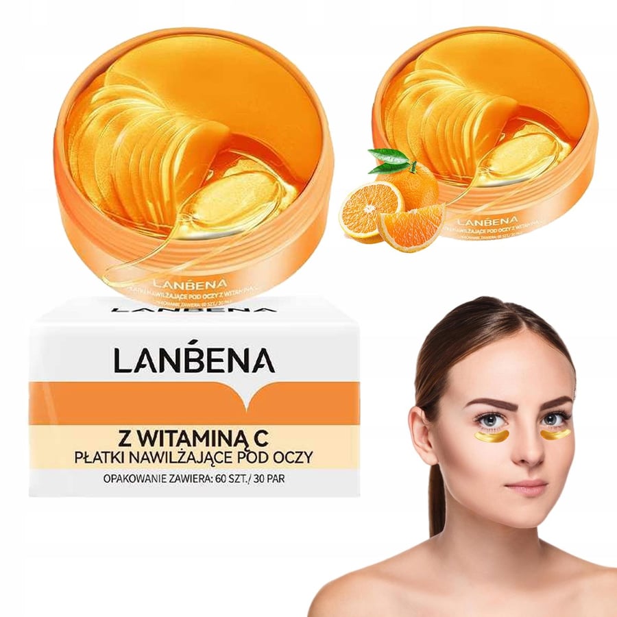 

Lanbena 60 шт. гелевые патчи для глаз с витамином С и гидрогелем