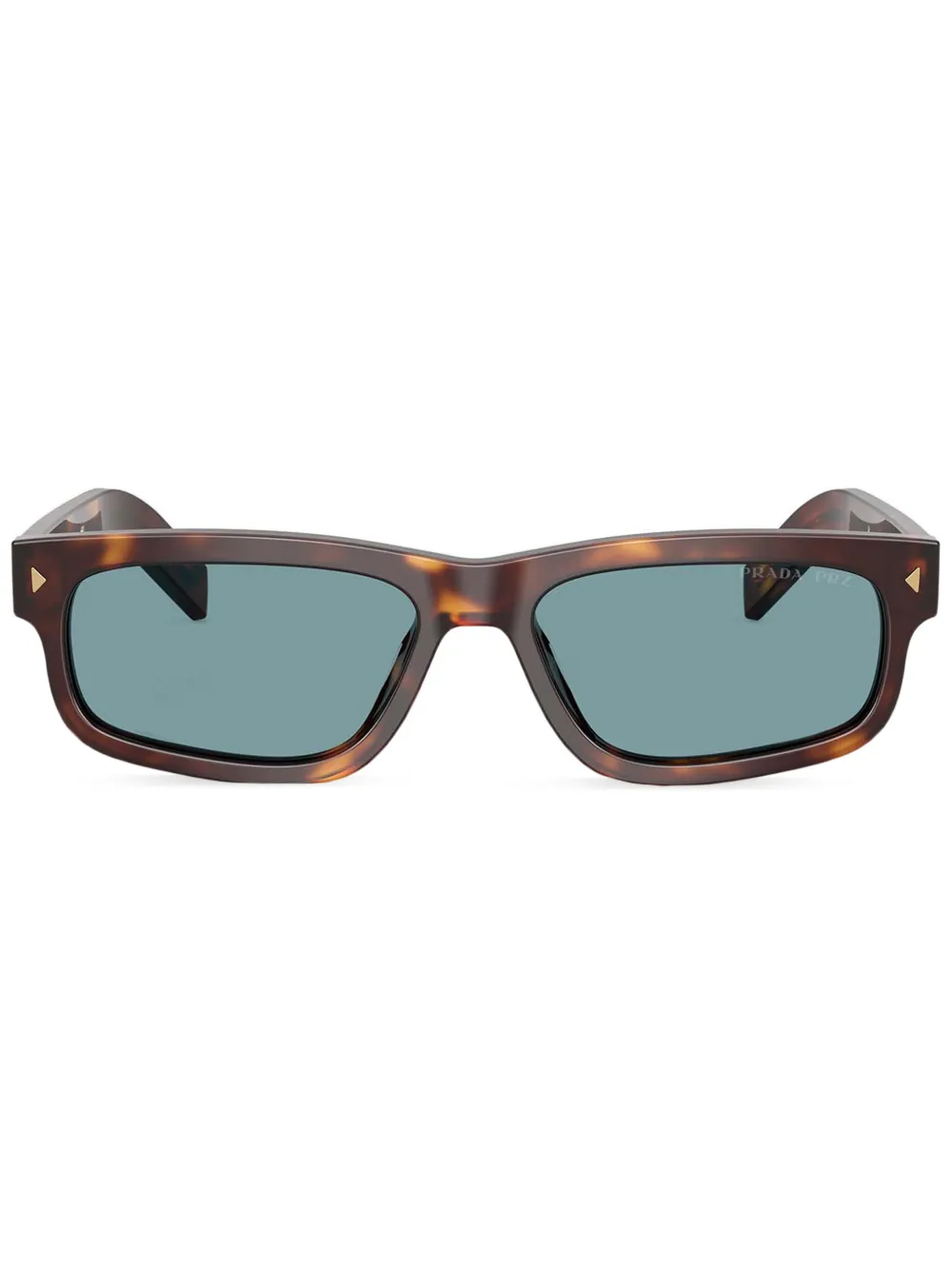 

Солнцезащитные очки с металлическим декором Prada Eyewear, коричневый